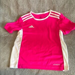 Adidas Kids Pink and White Sports Top